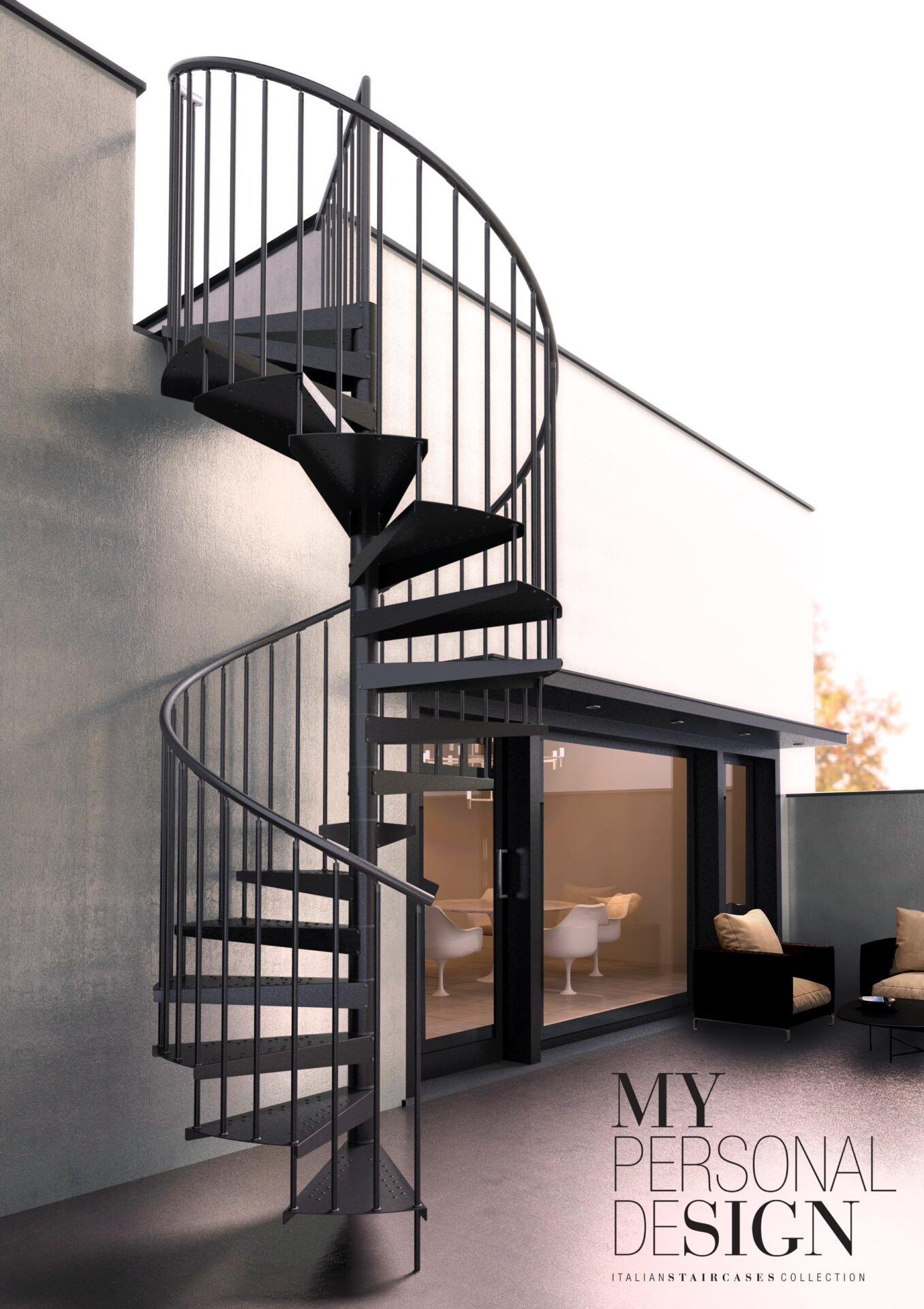 Bronze spindeltrappe