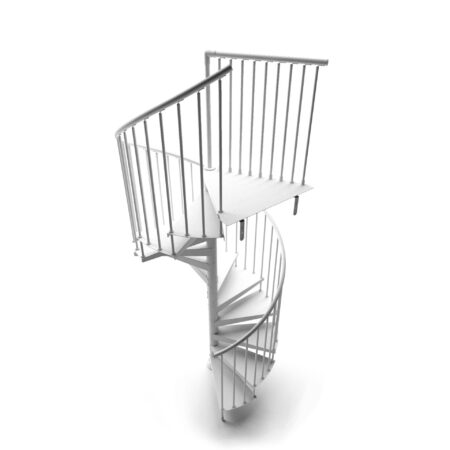 Spindeltrappe hvid